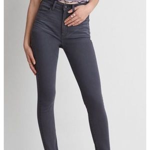 American Eagle Super High waisted Jegging in grey